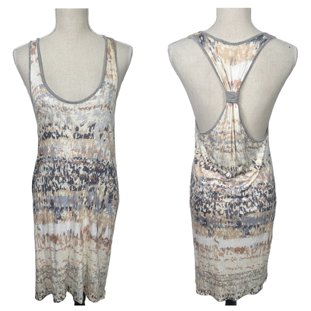 Michael Stars Racerback Tank Dress Size M Soft Knit Beach Coastal Boho FLAW